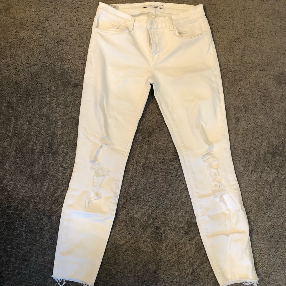 JBrand distressed white denim jeans. Size 27